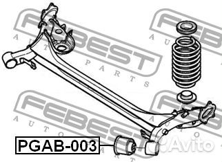 Febest pgab-003 Сайлентблок задней балки citroenpe