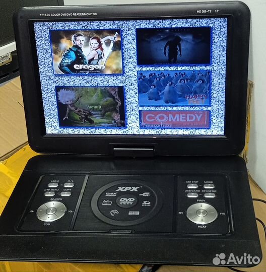 Портативный DVD плеер XPX EA-1669D с цифровым тв