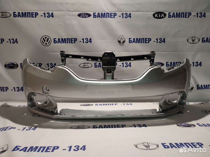 Бампер передний Рено Логан 2 Серебристый