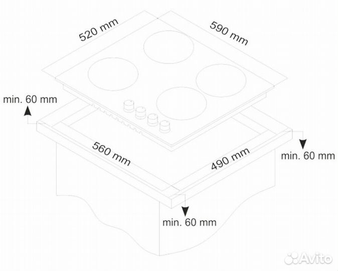 Варочная поверхность газовая LUX dorf