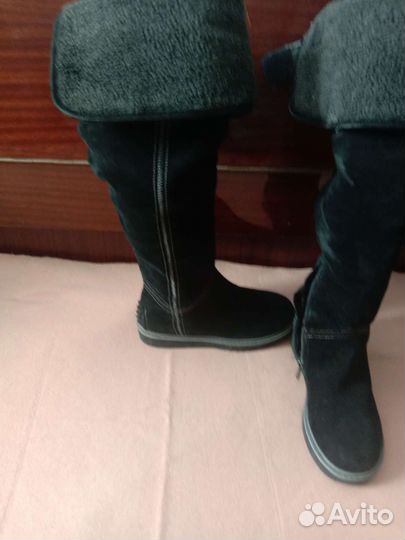 Зимние сапоги ботфорты