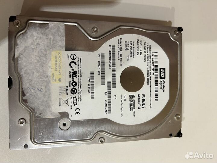 Жесткий диск wd1600js 160 GB