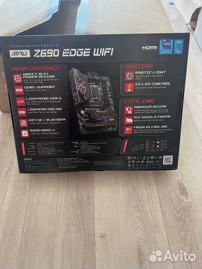 Материнская плата MSI MPG Z690 edge wifi DDR5