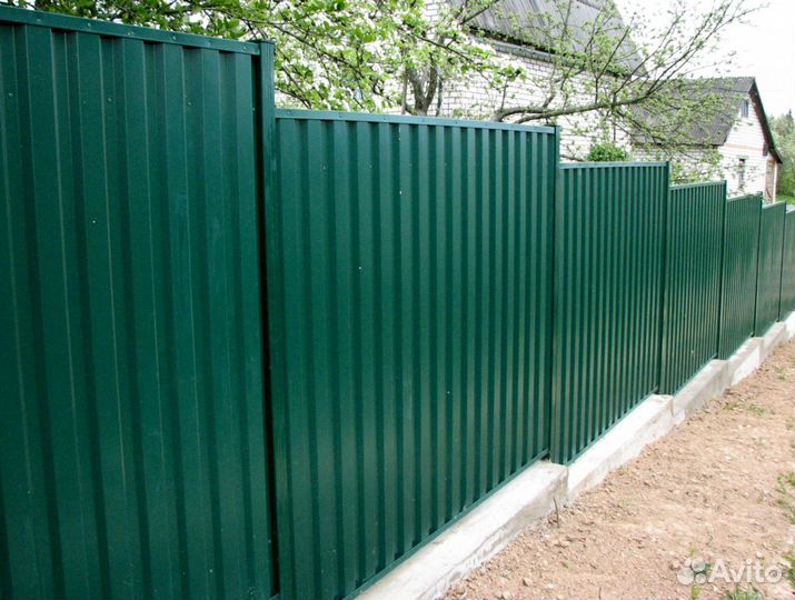 Забор из профнастила с гарантией
