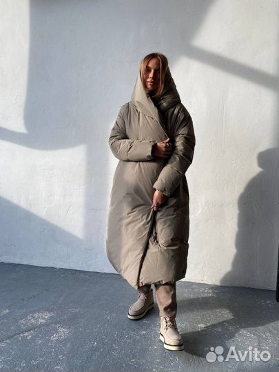 Стеганое пальто-одеяло зима