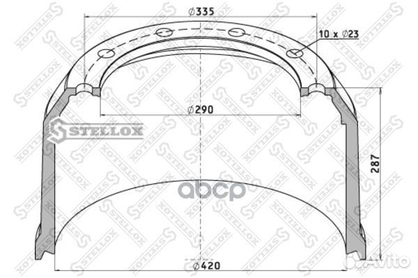 85-00050-SX торм.бараб 420x200/215 H286.5 d2