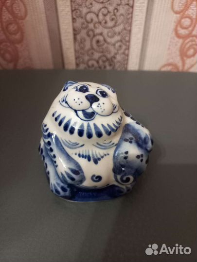 Кот гжель