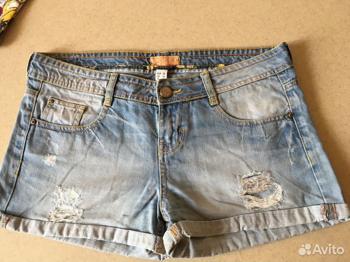 Шорты джинсовые брендов Lime и Bershka 2шт