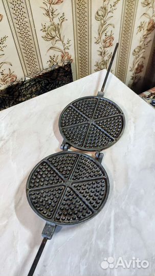 Вафельница СССР алюминий D18см