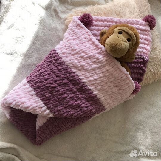 Детский плюшевый плед из Alize Puffy