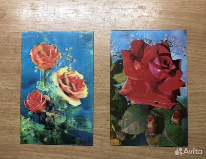 Переливные календарики СССР открытки