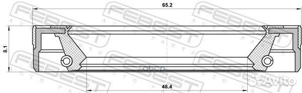 Сальник коробки передач Febest 02T409189