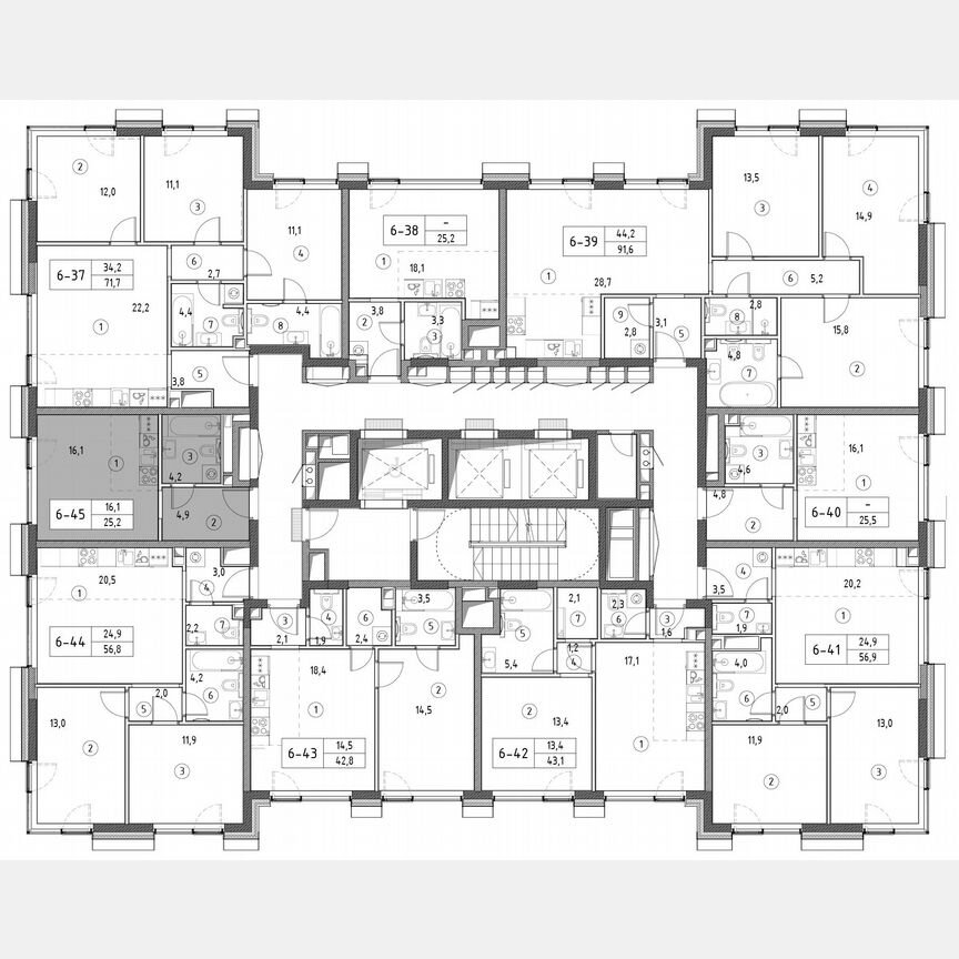 Квартира-студия, 24,8 м², 6/30 эт.