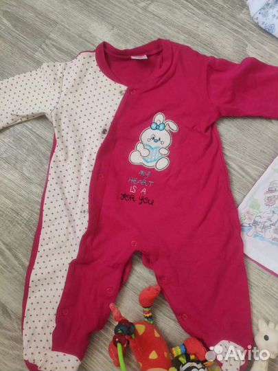 Вещи пакетом для девочки 0-6 мес, комбинезон