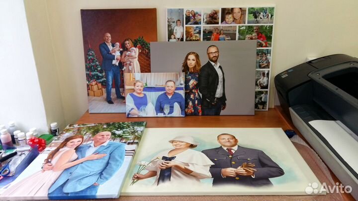 Печать фото на холсте. Стилизованные портреты