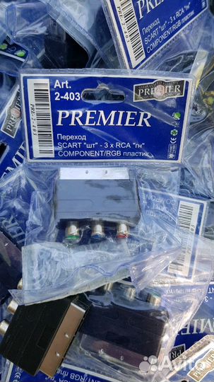 Переходник скарт тюльпан 3х рса 45 штук