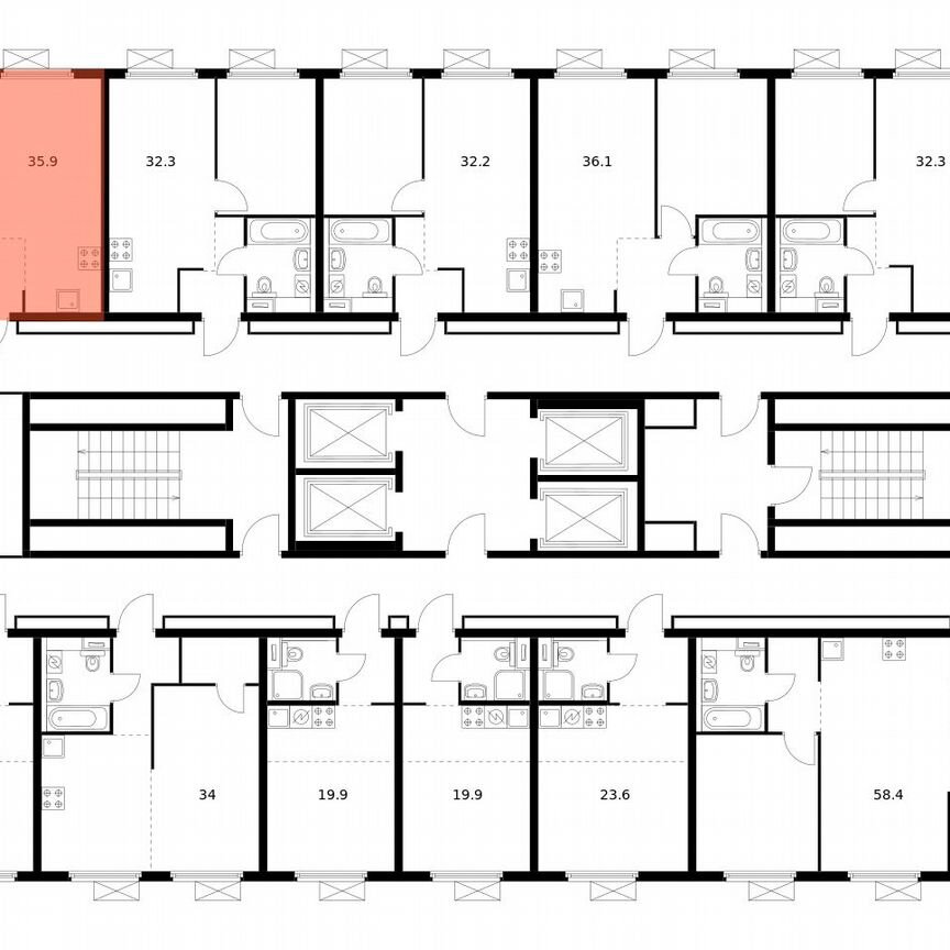 1-к. квартира, 35,9 м², 6/28 эт.