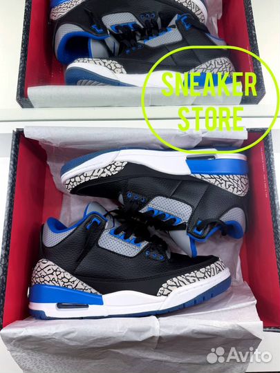 Nike Air Jordan 3 black blue