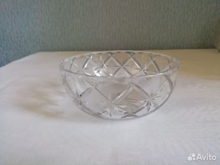 Ваза салатница хрустальная СССР