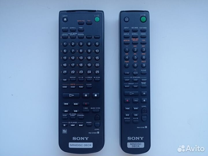 Пульты ду для MD Sony