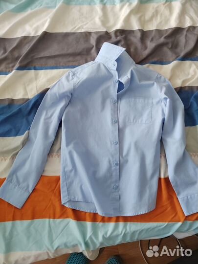 Рубашка школьная на мальчика 128