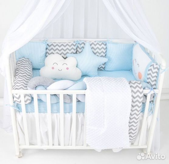 Бортики в кроватку +коса