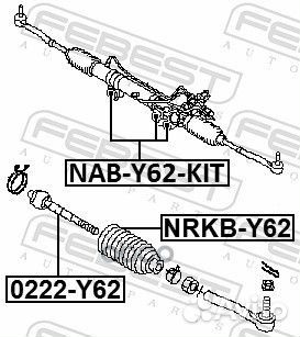 Тяга рулевая nissan patrol 10- 0222Y62 Febest