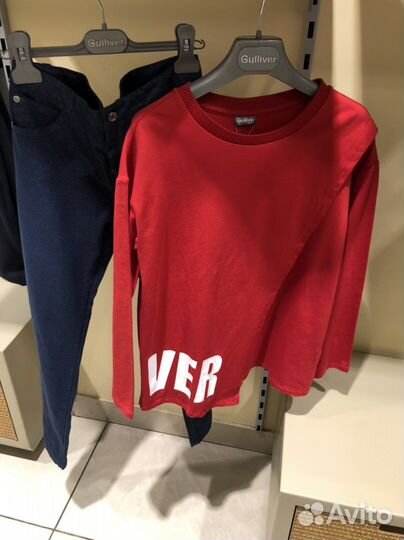 Брючный комплект, джинсы и платье на 146 рост