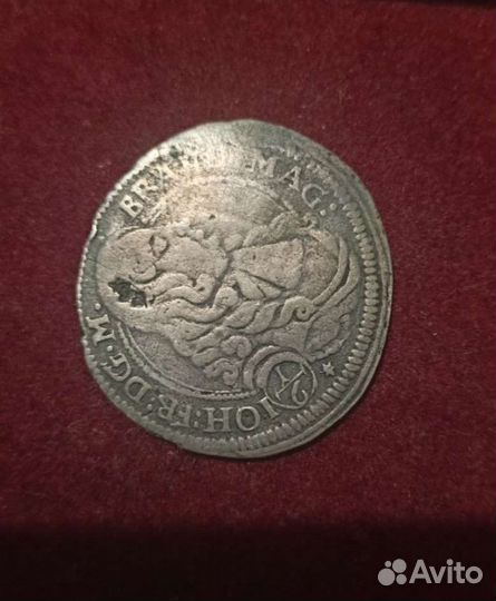1/6 талера 1678 года Бранденбург-Ансбах серебро