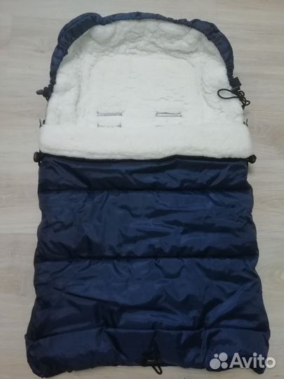 Зимний конверт в коляску на овчине