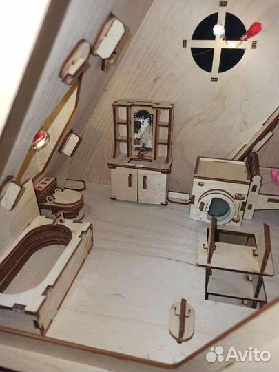 Домик кукольный деревянный