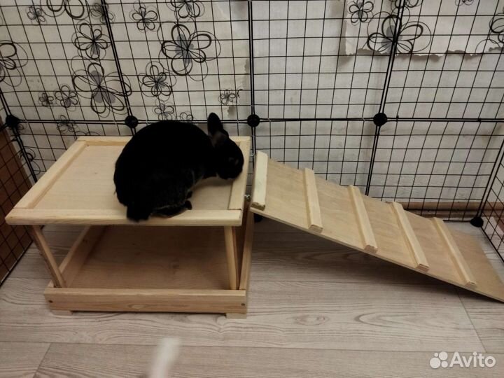 Кормушка, сенник, лежанка для кроликов из массива