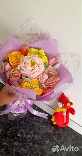 Букет из зефира к 1 сентября.Букет учителю