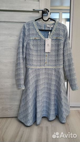 Платье твидовое новое