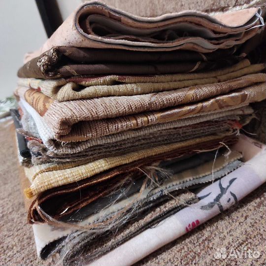 Отрезы мебельной ткани пакетом 21шт. для декупажа