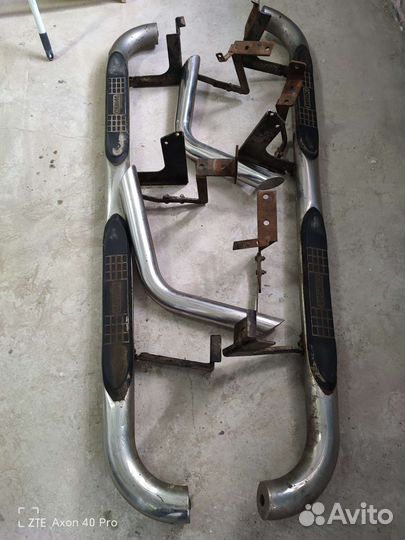 Пороги боковые,защита бампера заднего