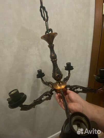 Люстра бронзовая