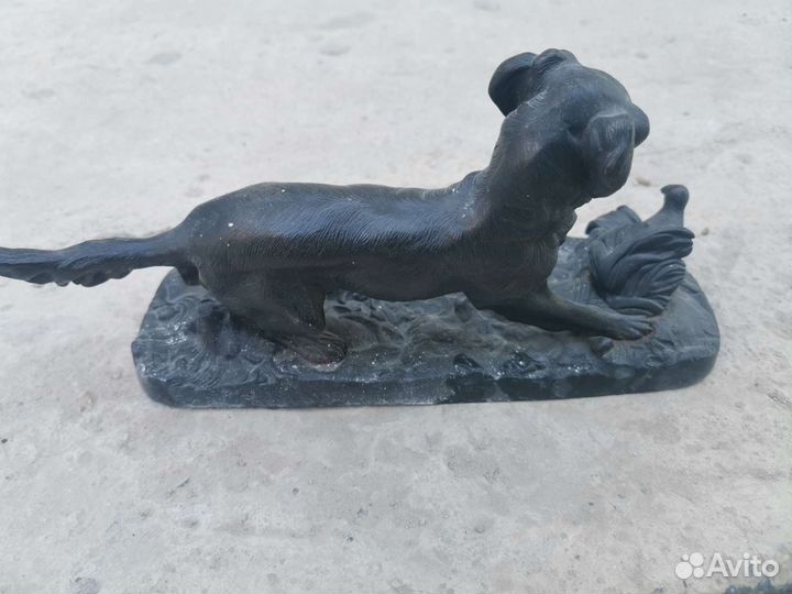 Собака Сеттер с куропаткой