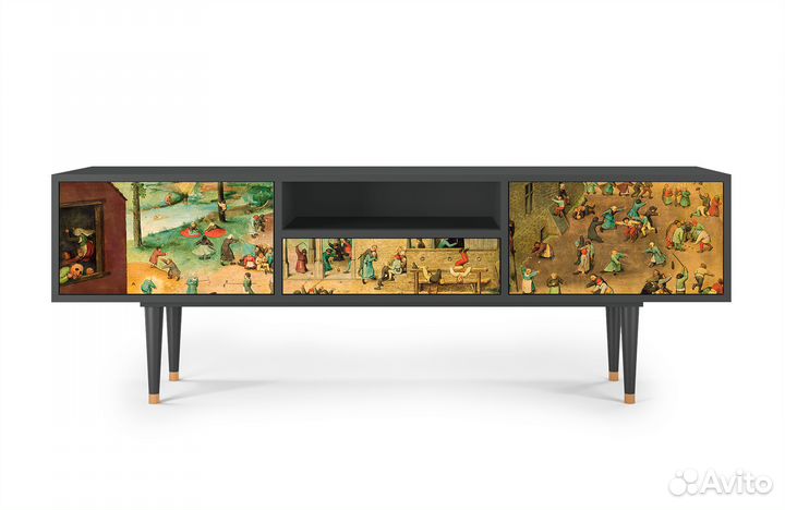 Тв-тумба T6 - Антрацит - Children's Games