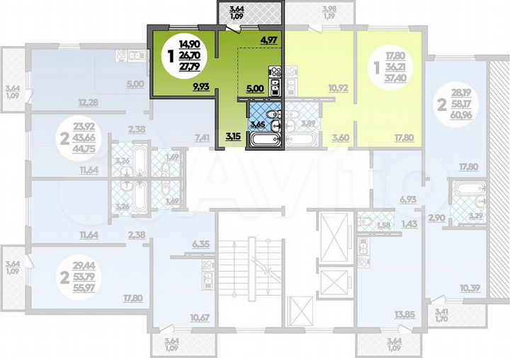 Квартира-студия, 27,8 м², 15/16 эт.