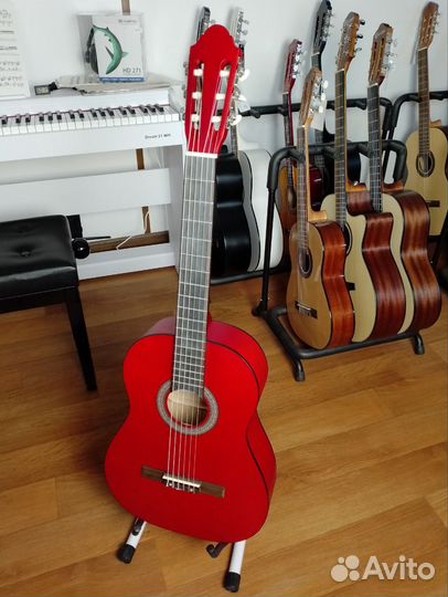 Новая красная классическая гитара Fabio KM3915 RDS