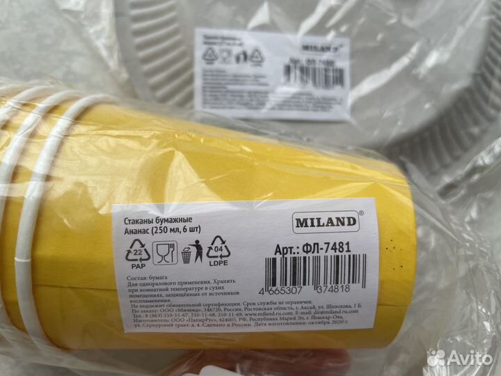 Одноразовая посуда на праздник. Набор на 6 чел