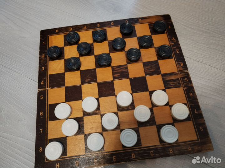 Шахматы деревянные, шашки