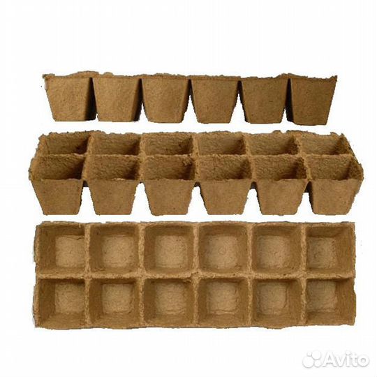 Торфяные горшочки (3 кассеты по 12 шт)