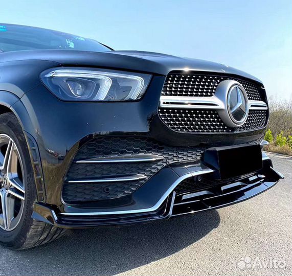 Сплитер Губа передний бампер мерседес w167 Gle