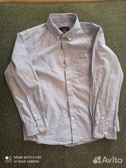 Рубашка школьная для мальчика 140