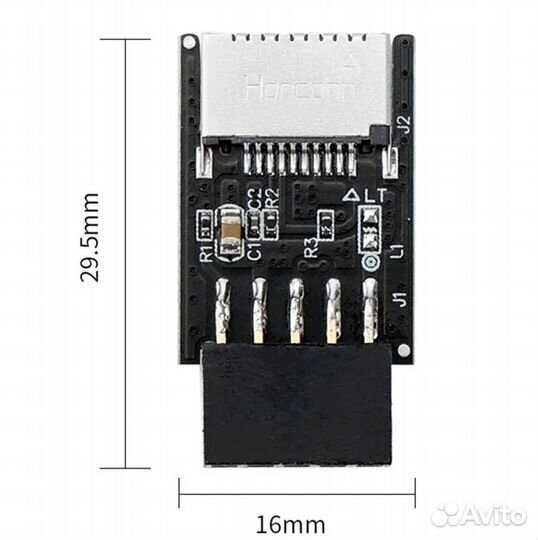 Переходник с USB 2.0 мама на USB 3.1 type E мама