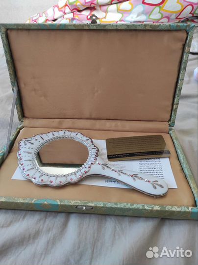 Подарочное ручное зеркальце фарфор