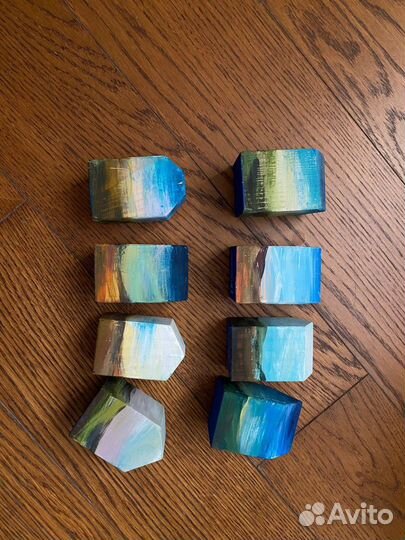 Кубики деревянные для интерьера