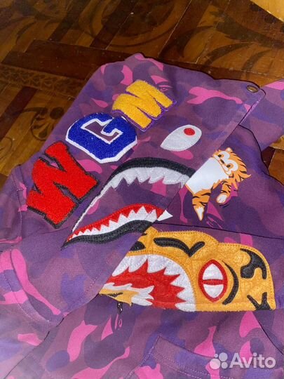 Зип худи bape с двойным капюшоном